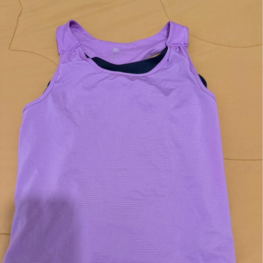 All in Motion Purple and Navy Athletic Tank Top